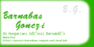 barnabas gonczi business card